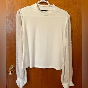 SHEIN Sheer bell sleeve top